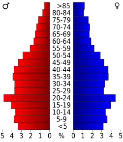 Bevolkingspiramide Santa Barbara County