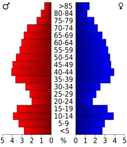 Bevolkingspiramide Sawyer County