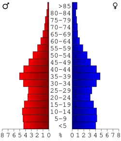 Bevolkingspiramide Sherburne County