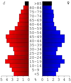 Bevolkingspiramide St. Louis County