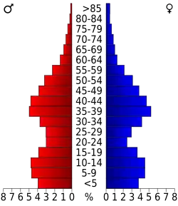 Bevolkingspiramide Stafford County