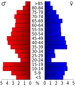 Bevolkingspiramide Steele County