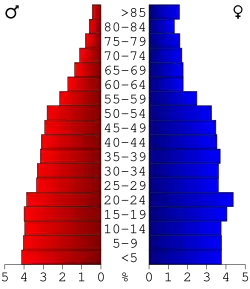 Bevolkingspiramide Sumter County