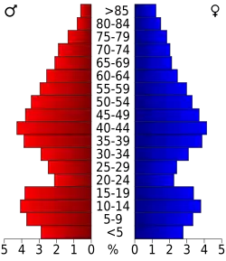 Bevolkingspiramide Susquehanna County