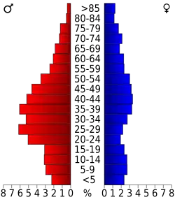 Bevolkingspiramide Sussex County