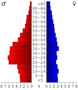 Bevolkingspiramide Tattnall County