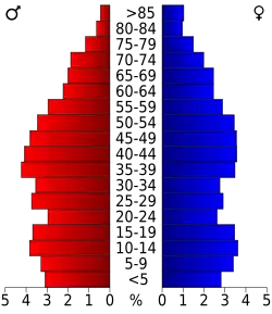 Bevolkingspiramide Taylor County