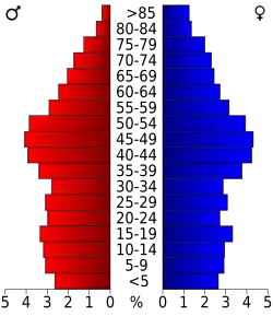 Bevolkingspiramide Tazewell County