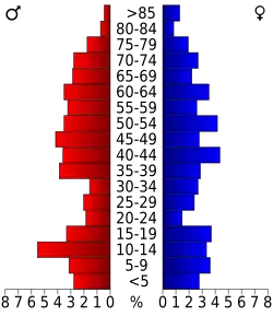 Bevolkingspiramide Terrell County