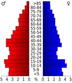 Bevolkingspiramide Terry County