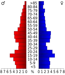 Bevolkingspiramide Thomas County