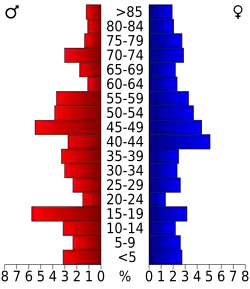 Bevolkingspiramide Thomas County