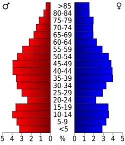 Bevolkingspiramide Tipton County