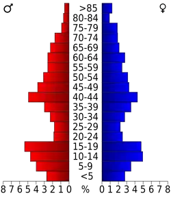 Bevolkingspiramide Upton County