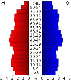 Bevolkingspiramide Volusia County