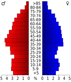 Bevolkingspiramide Walton County