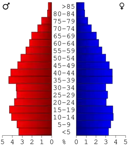Bevolkingspiramide Washington County