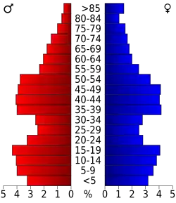 Bevolkingspiramide Washington County