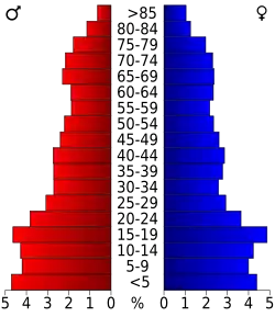 Bevolkingspiramide Washington County