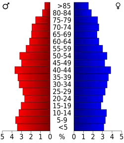 Bevolkingspiramide Waynesboro