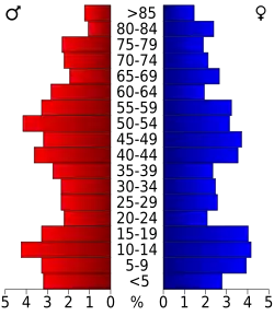Bevolkingspiramide Wheatland County