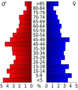 Bevolkingspiramide Wichita County
