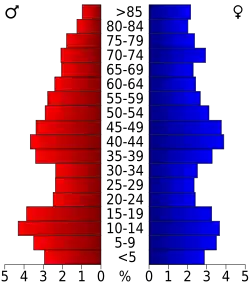 Bevolkingspiramide Wilson County