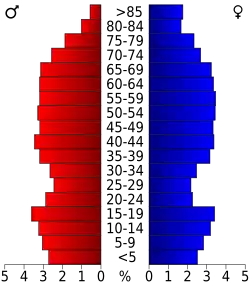 Bevolkingspiramide Wood County