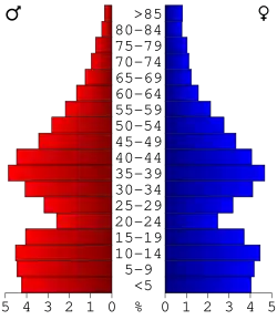 Bevolkingspiramide Wright County