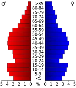 Bevolkingspiramide Wyoming County