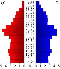 Bevolkingspiramide Wyoming County