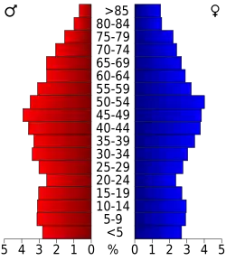 Bevolkingspiramide Yancey County