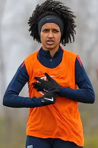 Yohannes tijdens een training van het Amerikaanse nationale team in 2025