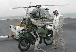 Amerikaans experiment: HDT M1030M1 motorfiets met dieselmotor.