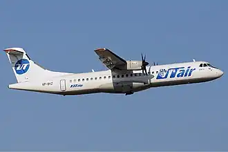 ATR-72 VP-BYZ. Dit vliegtuig verongelukte op 2 april 2012