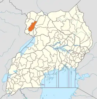 Kaart van Madi Okollo