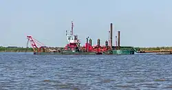 Zandwinning uit de Langweerderwielen.