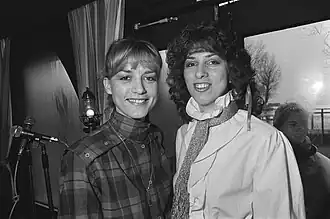 Alice May (links) en Caren Wood (rechts) in 1981