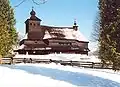 Historische houten kerk in Uličské-Krivé.