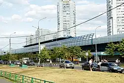 De noordzijde van het station