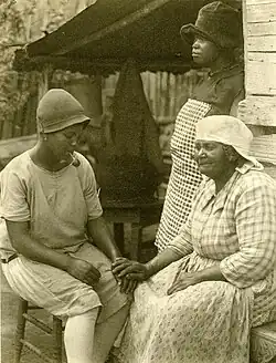 Old Gullah woman and two girls