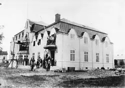 De villa tijdens de bouw in 1905.