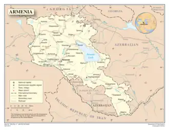 Kaart van Armenië