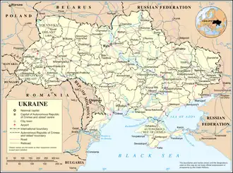 Kaart van Oekraïne