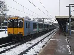 Een stoptrein van Greater Anglia in 2010 te Manor Park.