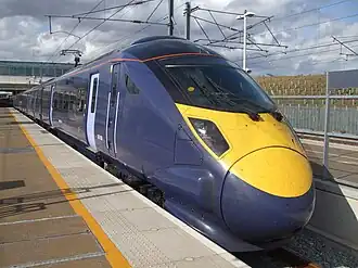 395 008 op 1 september 2009 in Ebbsfleet International station