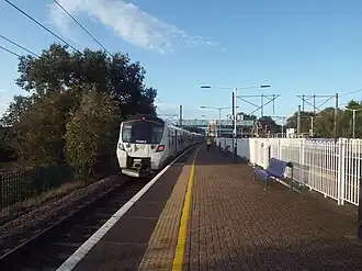 Perrons met trein naar Welwyn Garden City, 2019