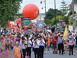 Optocht tijdens het Tolpuddle Martyrs' Festival 2016