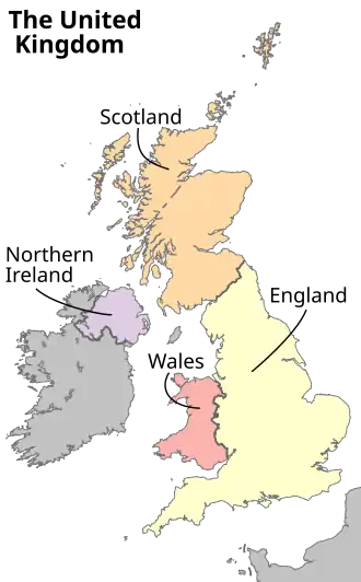 Kaart van Verenigd Koninkrijk