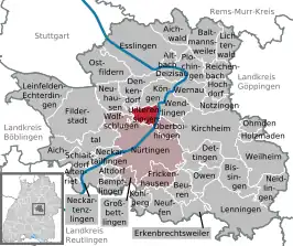 Kaart van Unterensingen